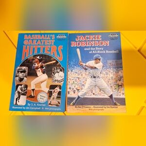 Baseball's Greatest Hitters and Jackie Robinson Book Set